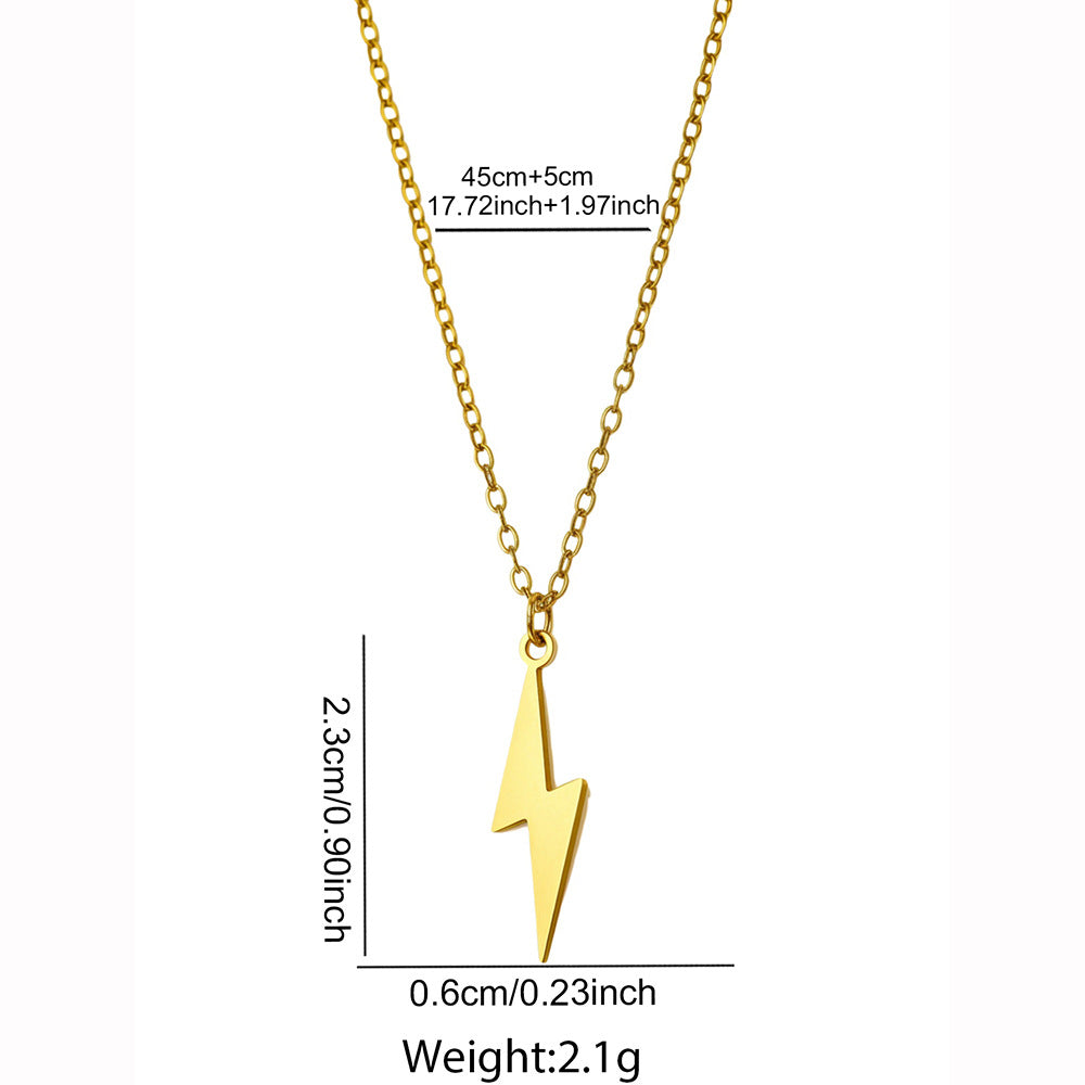 Men's Lightning Stainless Steel Pendant