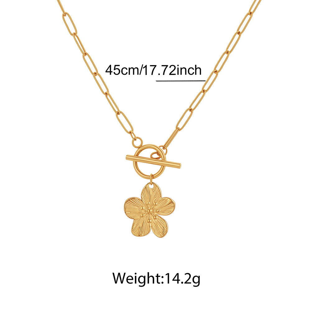 Stainless Steel Flower Pendant