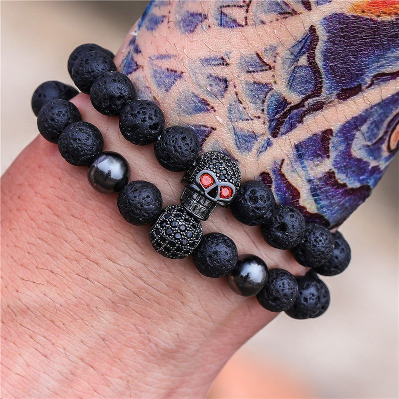 Men's Black Frosted Bracelet