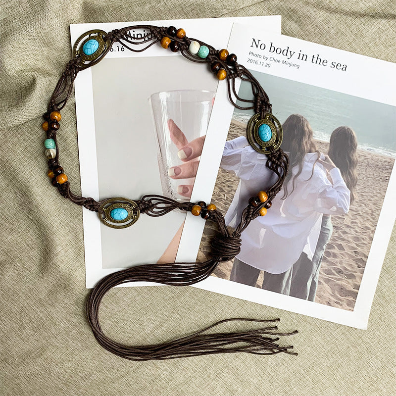 Braided Brown Waist Chain
