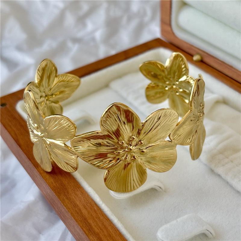 Gold Floral Bracelet