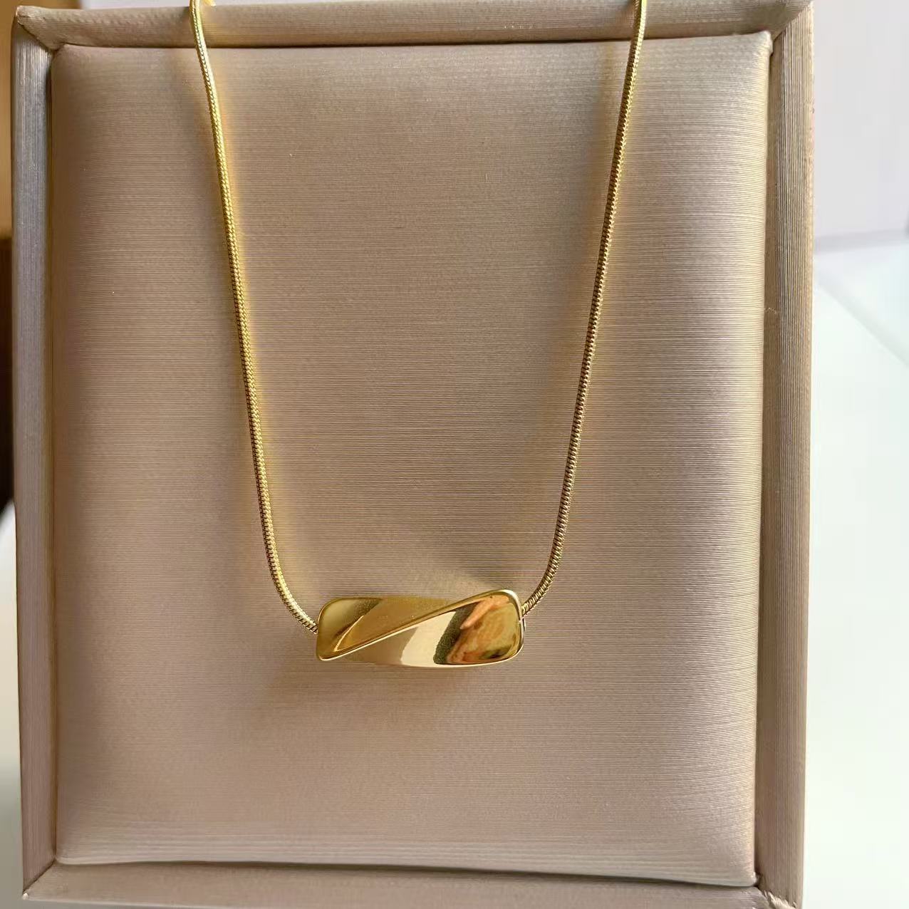 Twisted Square Necklace