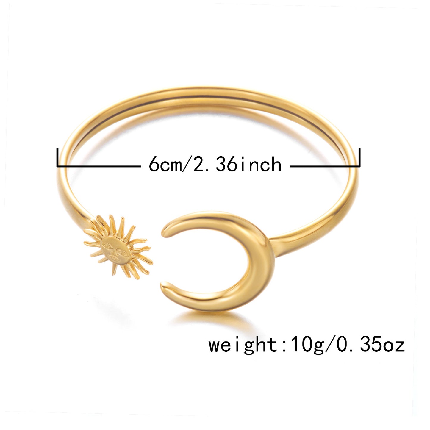 Moon Sunflower Stainless Steel Bracelet