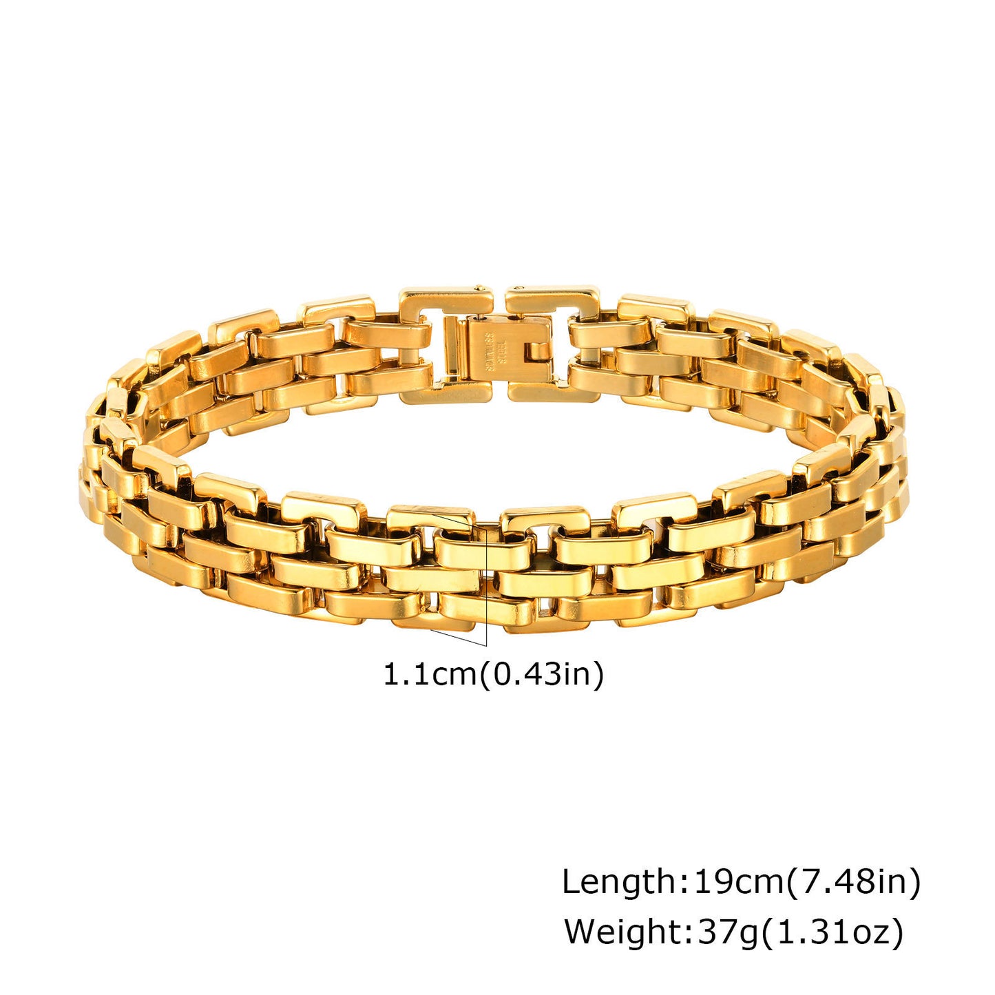 Men's Gold Strap Bracelet