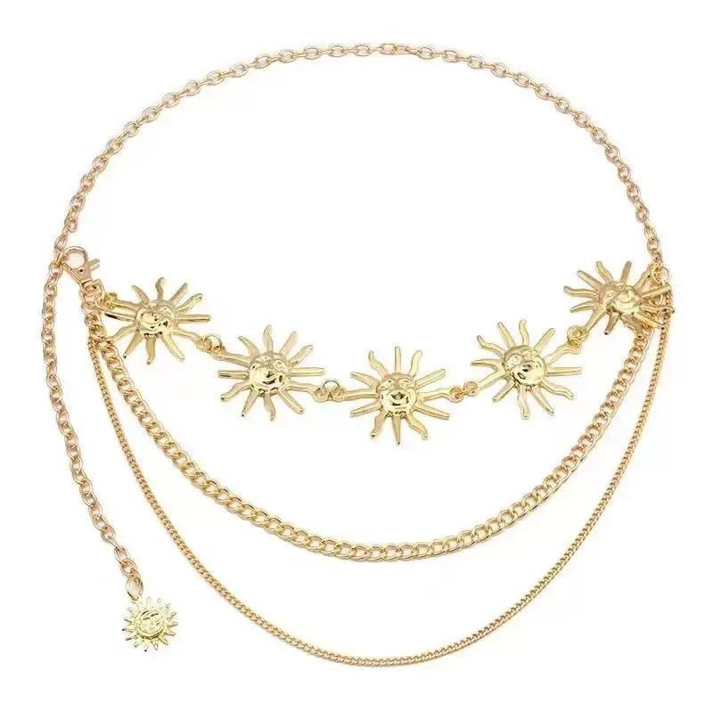 Golden Sunflower Waist Chain