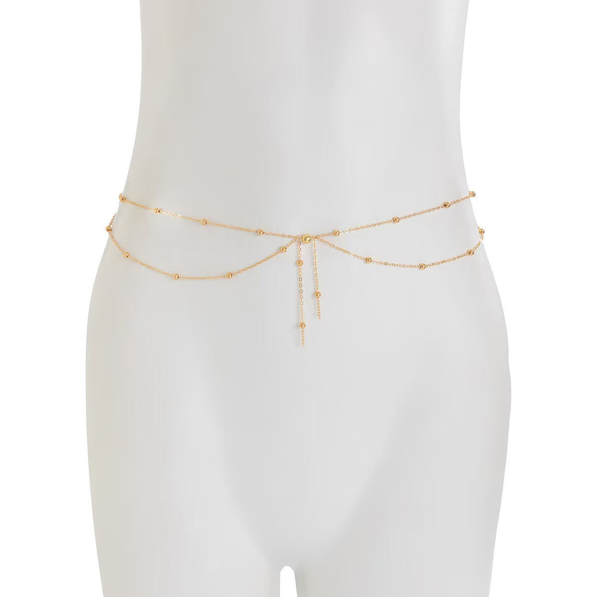Double-Layer Bead Waist Chain