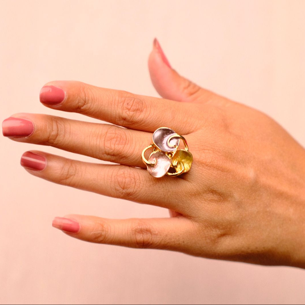 Hand painted Enamel Rings
