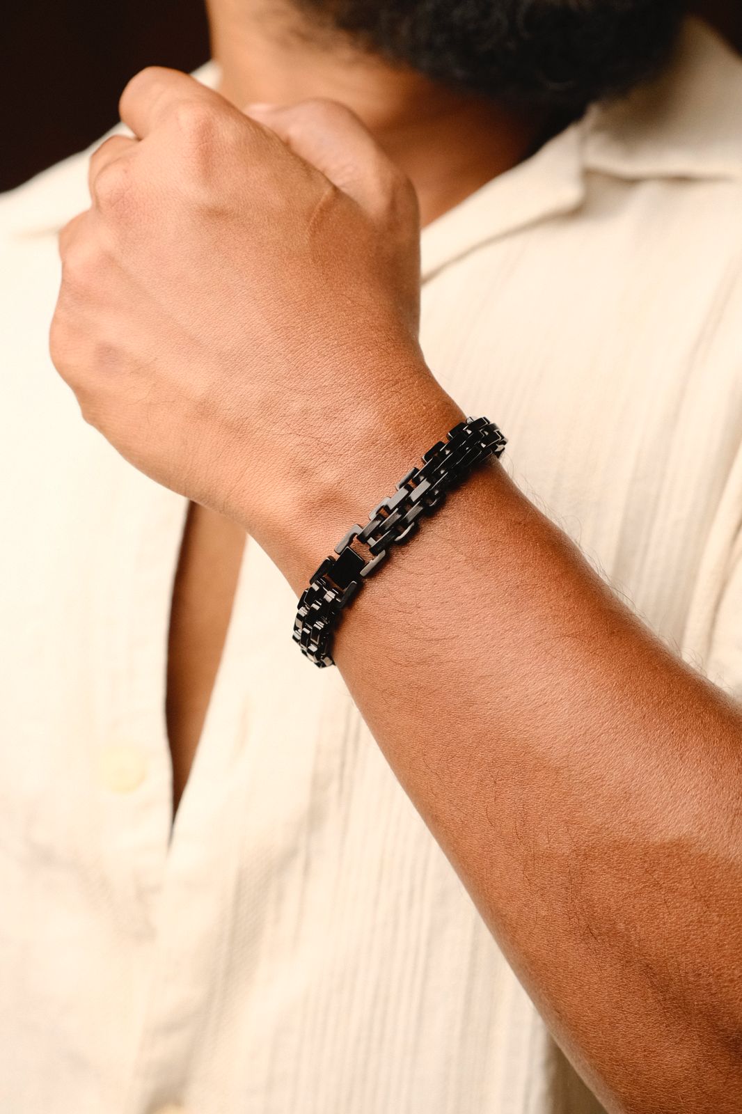 Men's Black Strap Bracelet