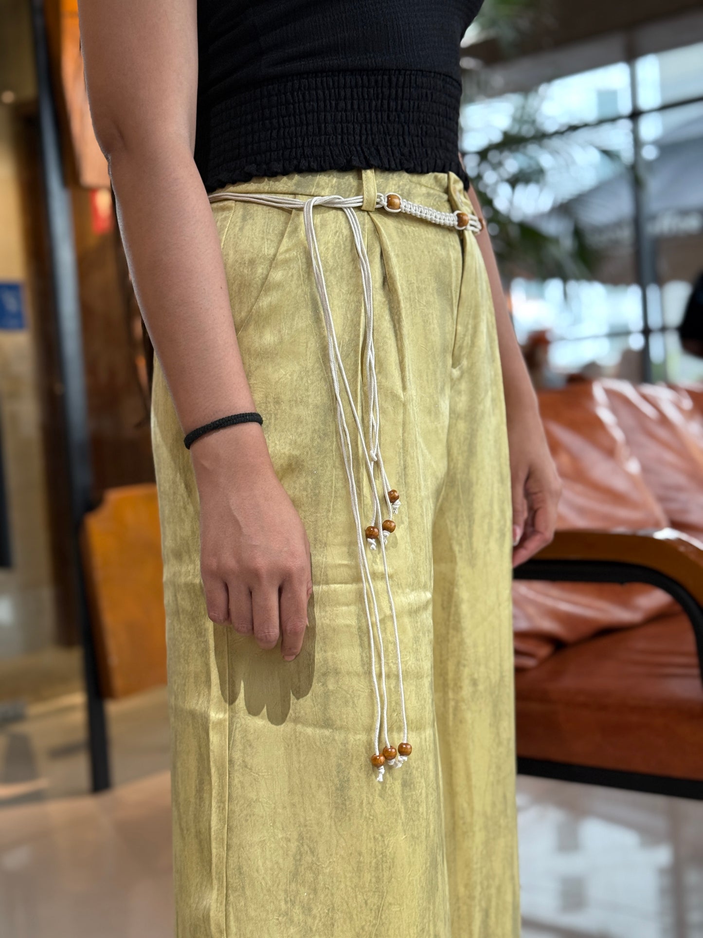 Trendy loose pant with boho belt