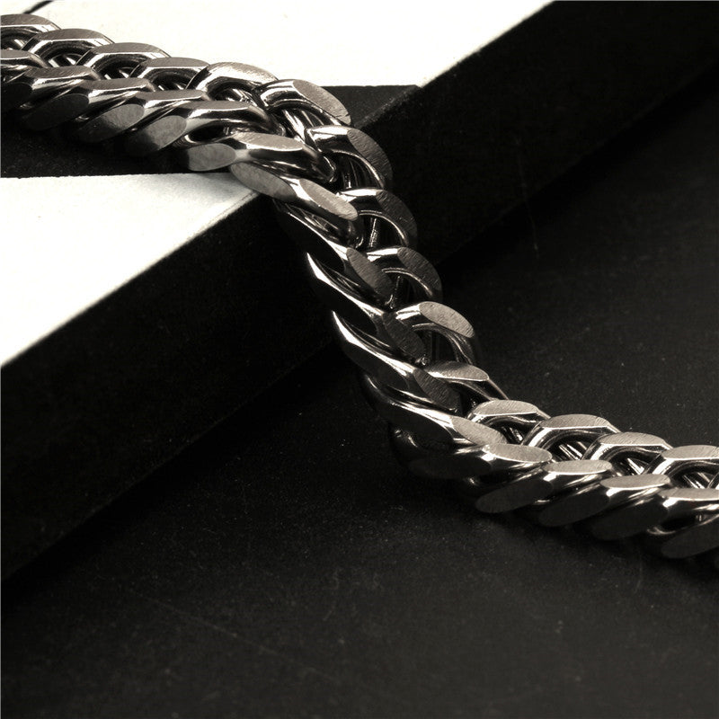 Men's Wide Bracelet Silver