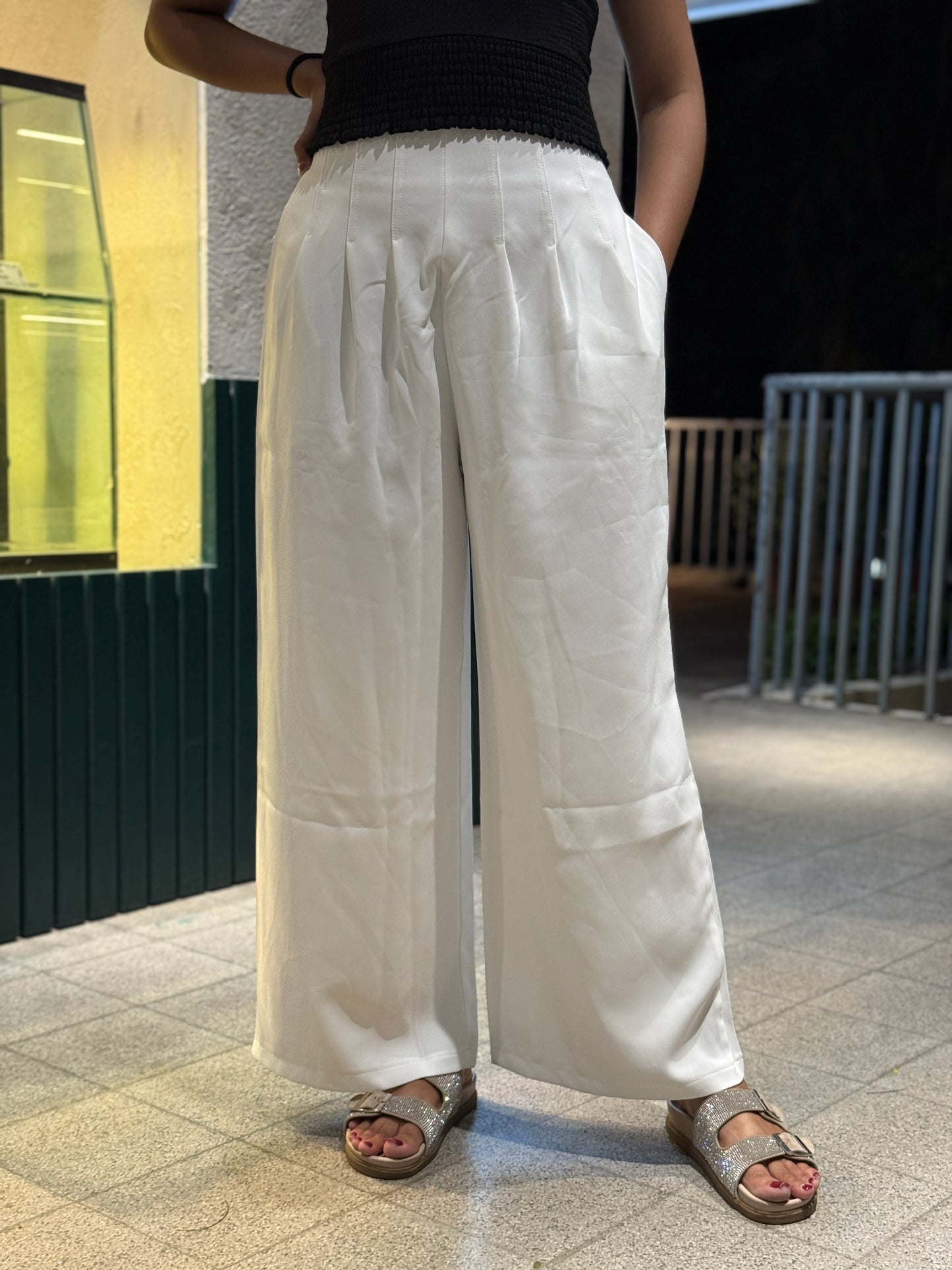 High waisted pleated pant