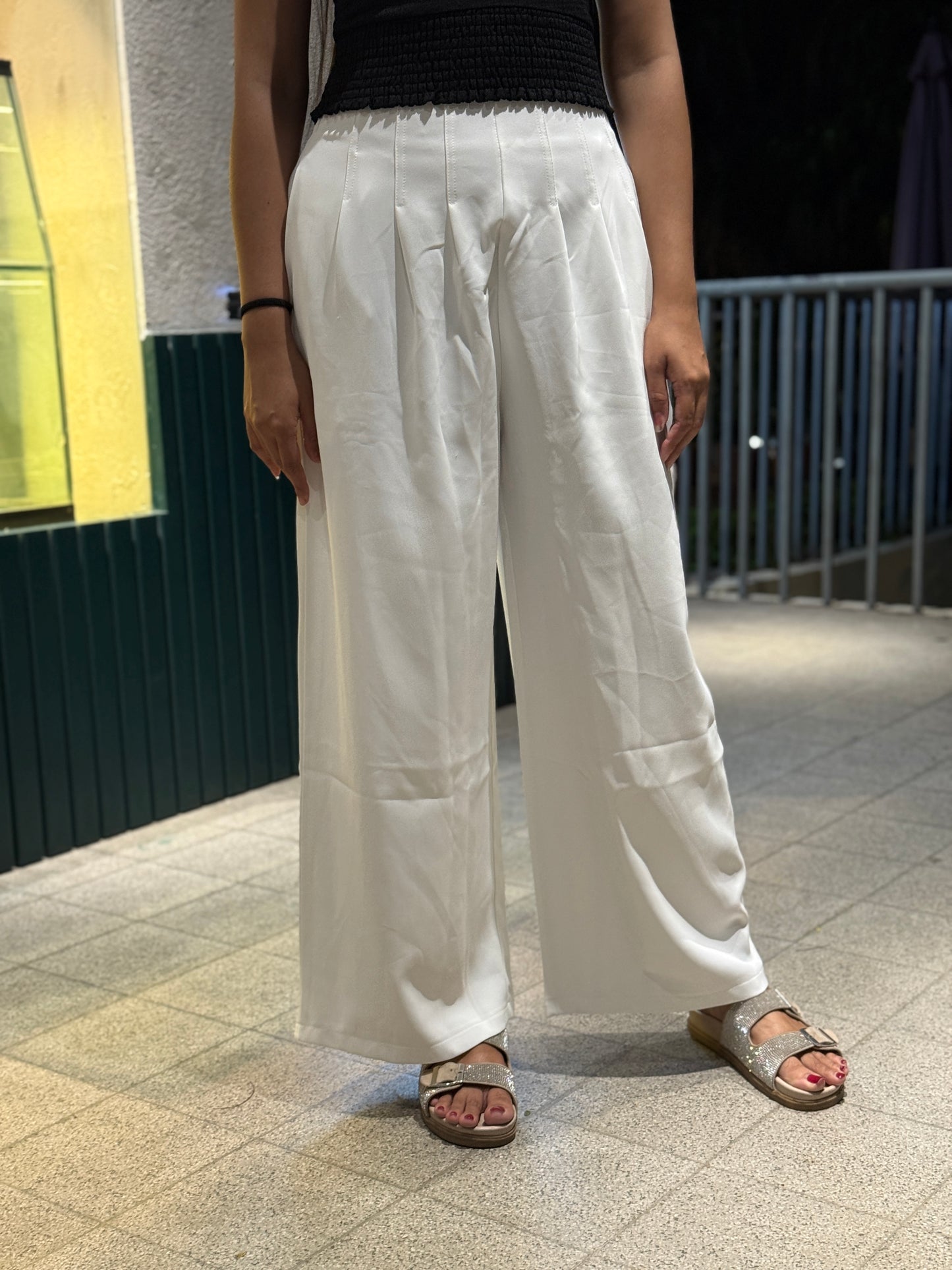 High waisted pleated pant