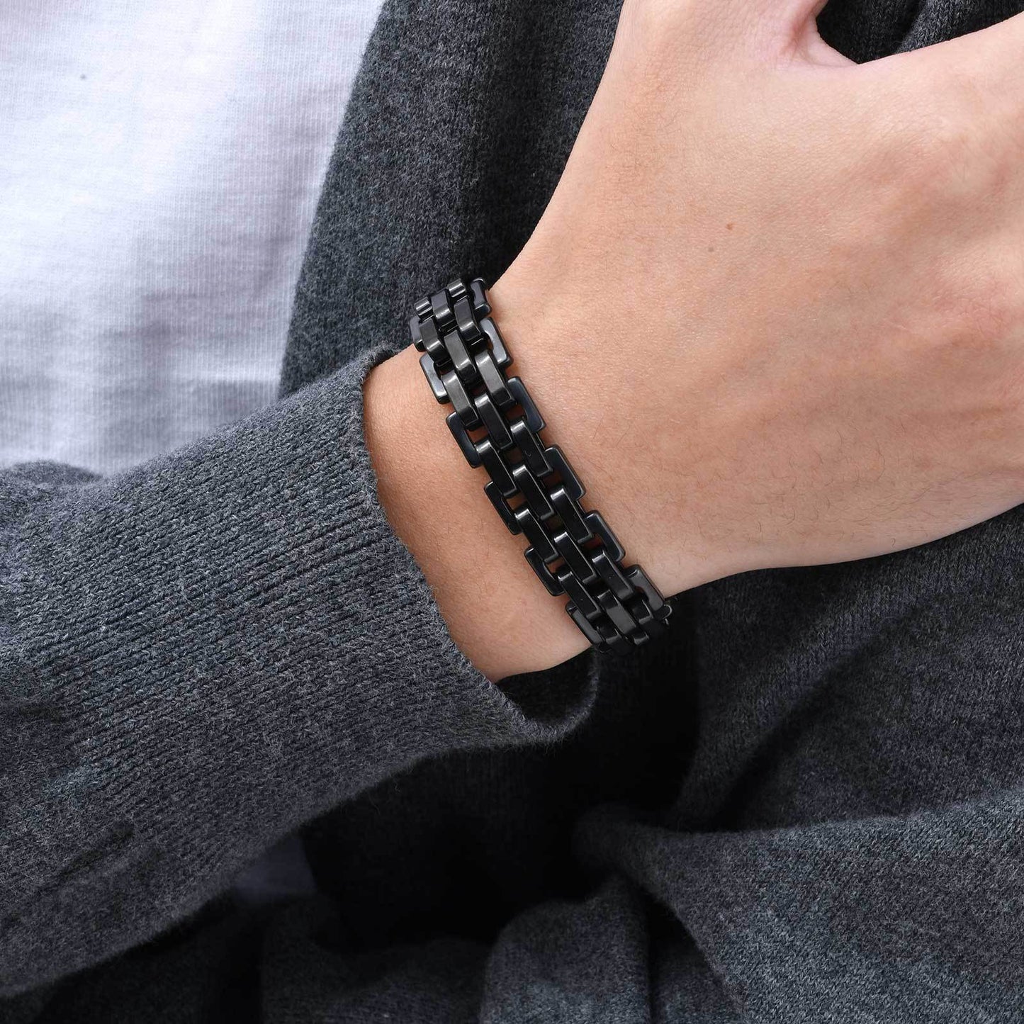 Men's Black Strap Bracelet