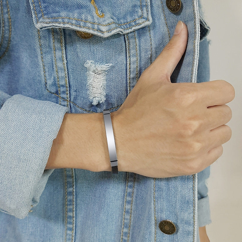 Stainless Steel Leather Bracelet