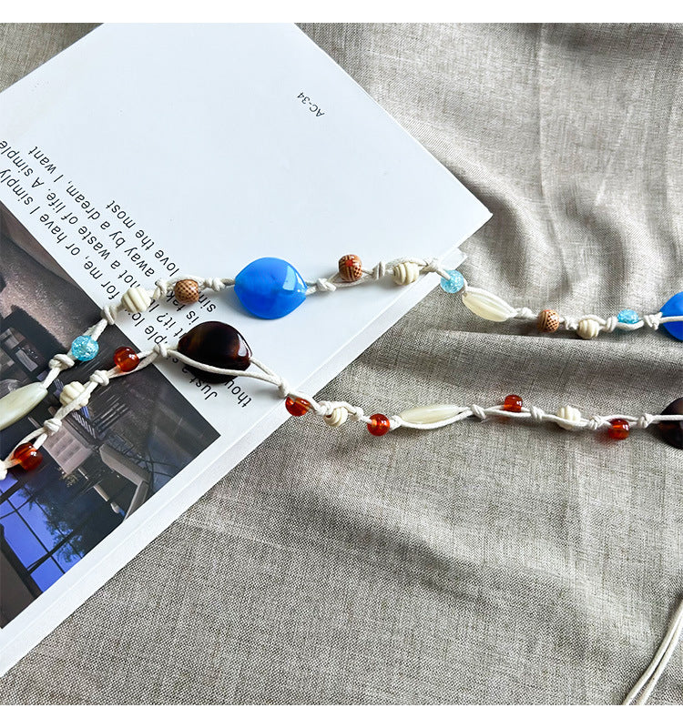 Hand-Woven Beaded Waist Chain