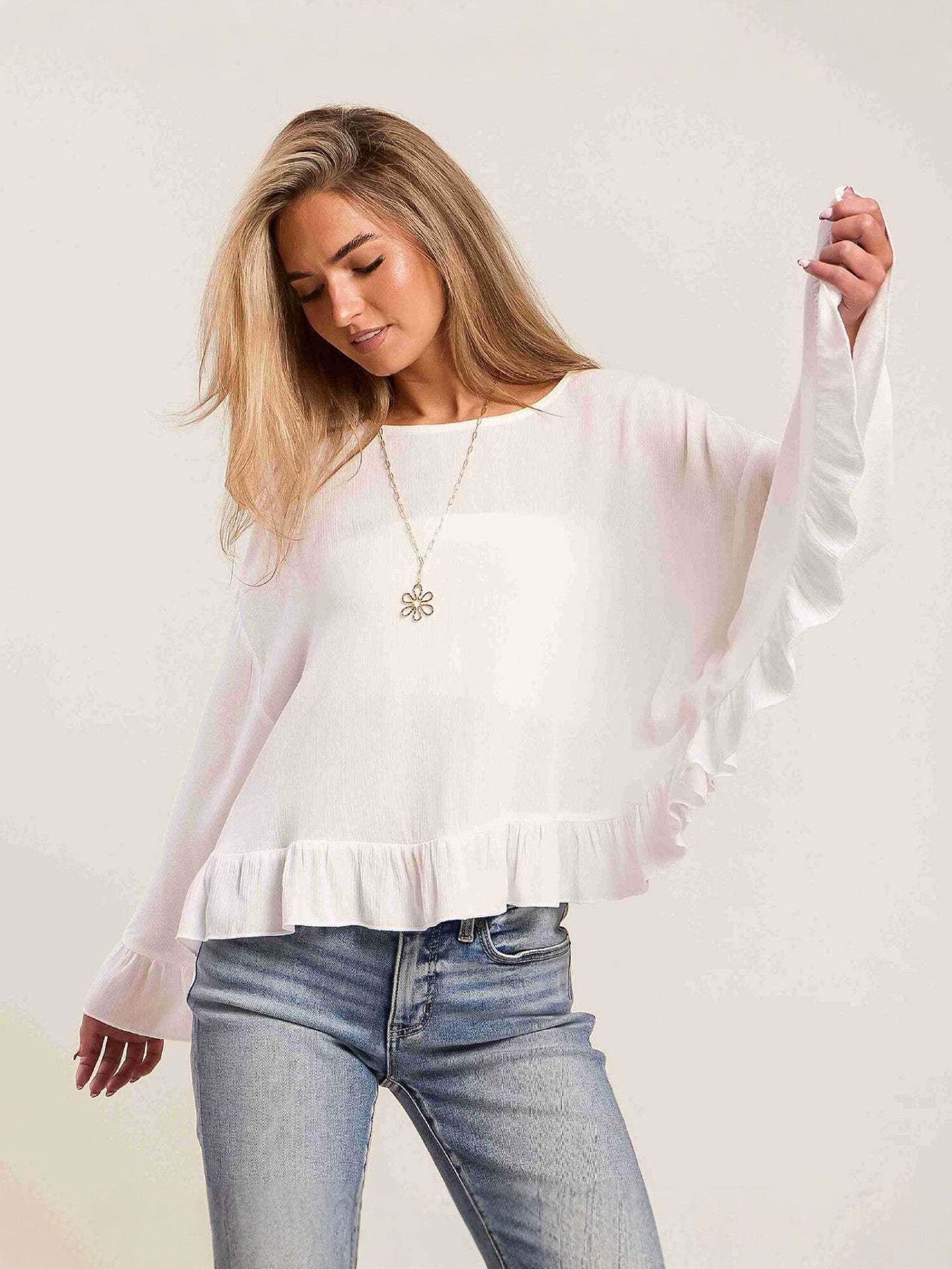 Cross-border ins loose long-sleeved T-shirt