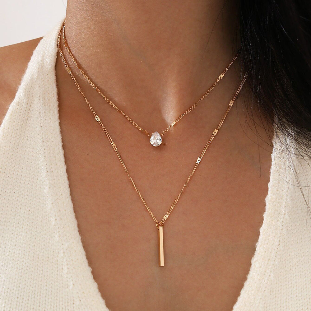 Double-layer teardrop-shaped pendant