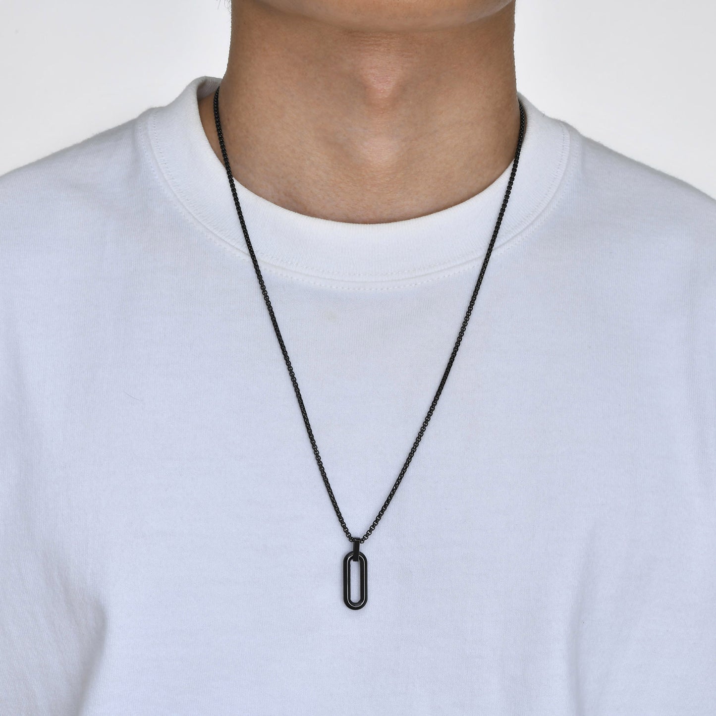 Men's Rectangular Stainless Steel Pendant