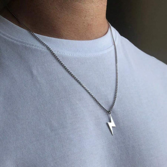 Men's Lightning Stainless Steel Pendant