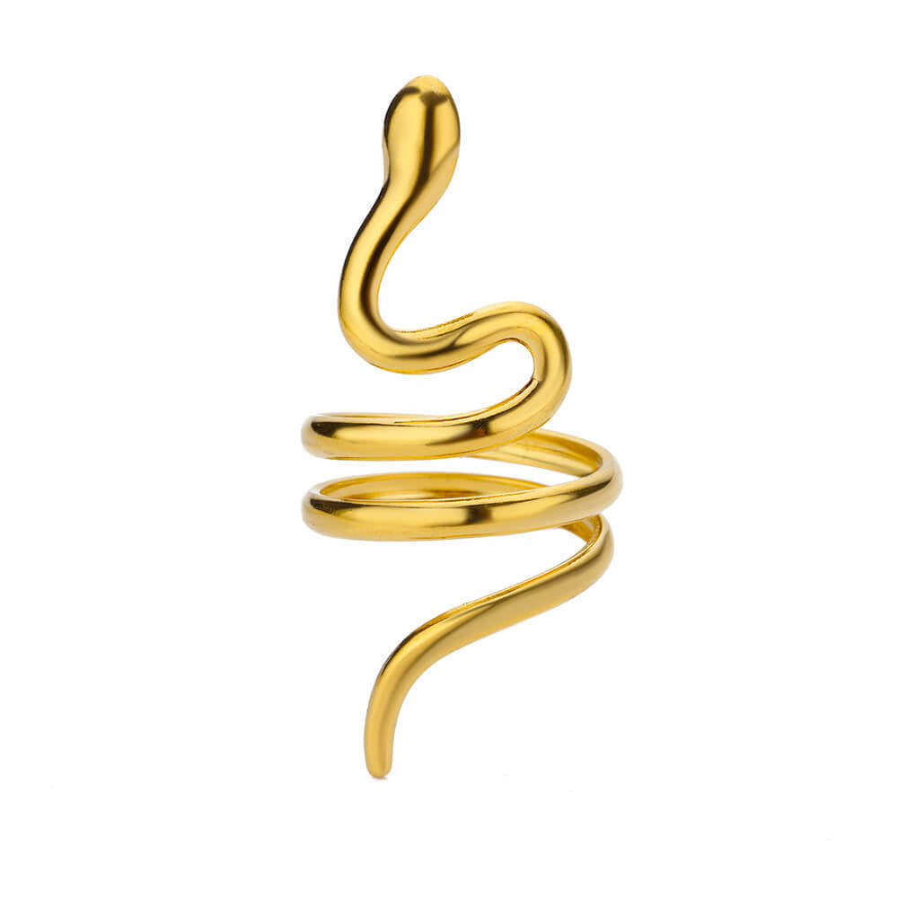 Snake-Shaped Stainless Steel Rings