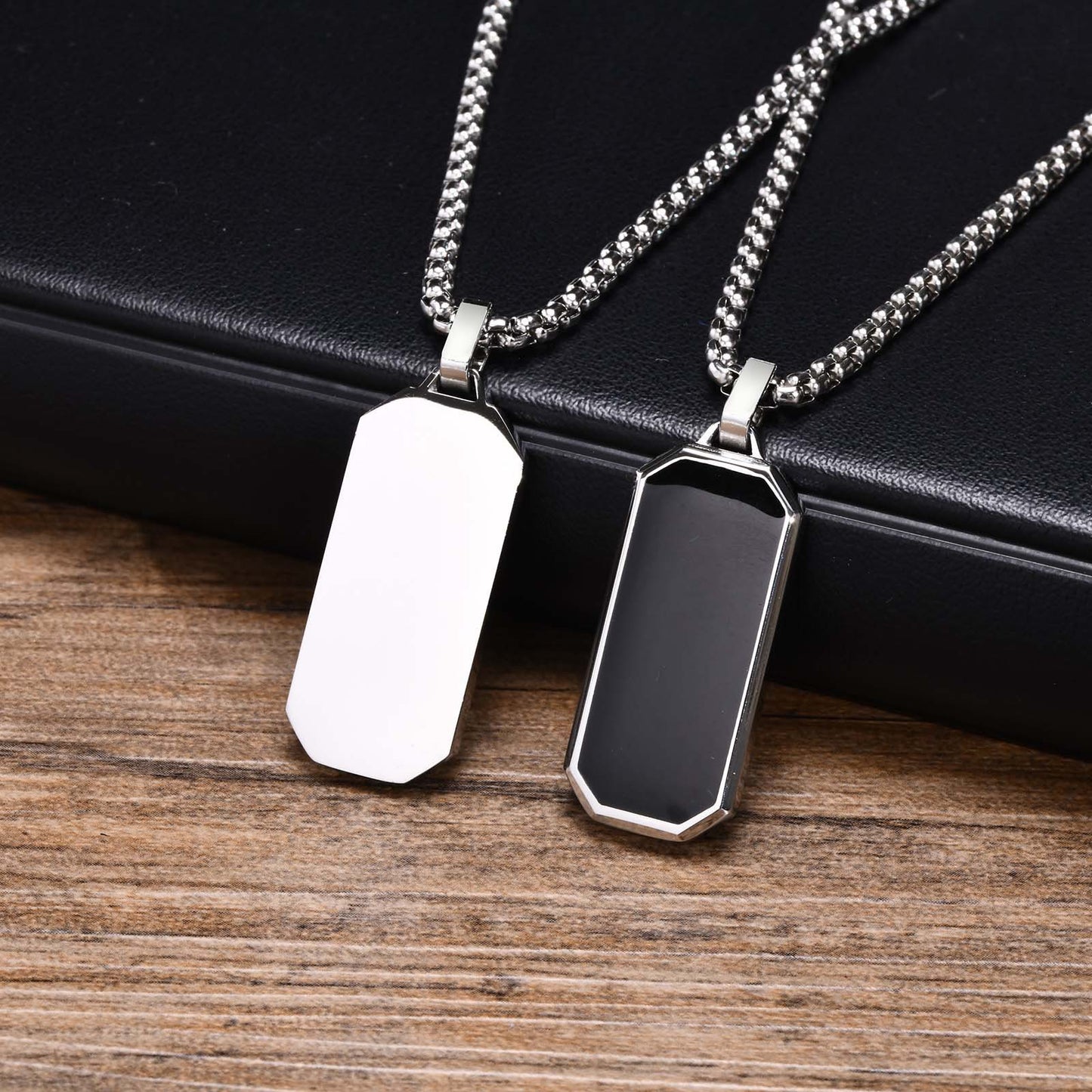 Men's Glossy Plain Stainless Steel Pendant