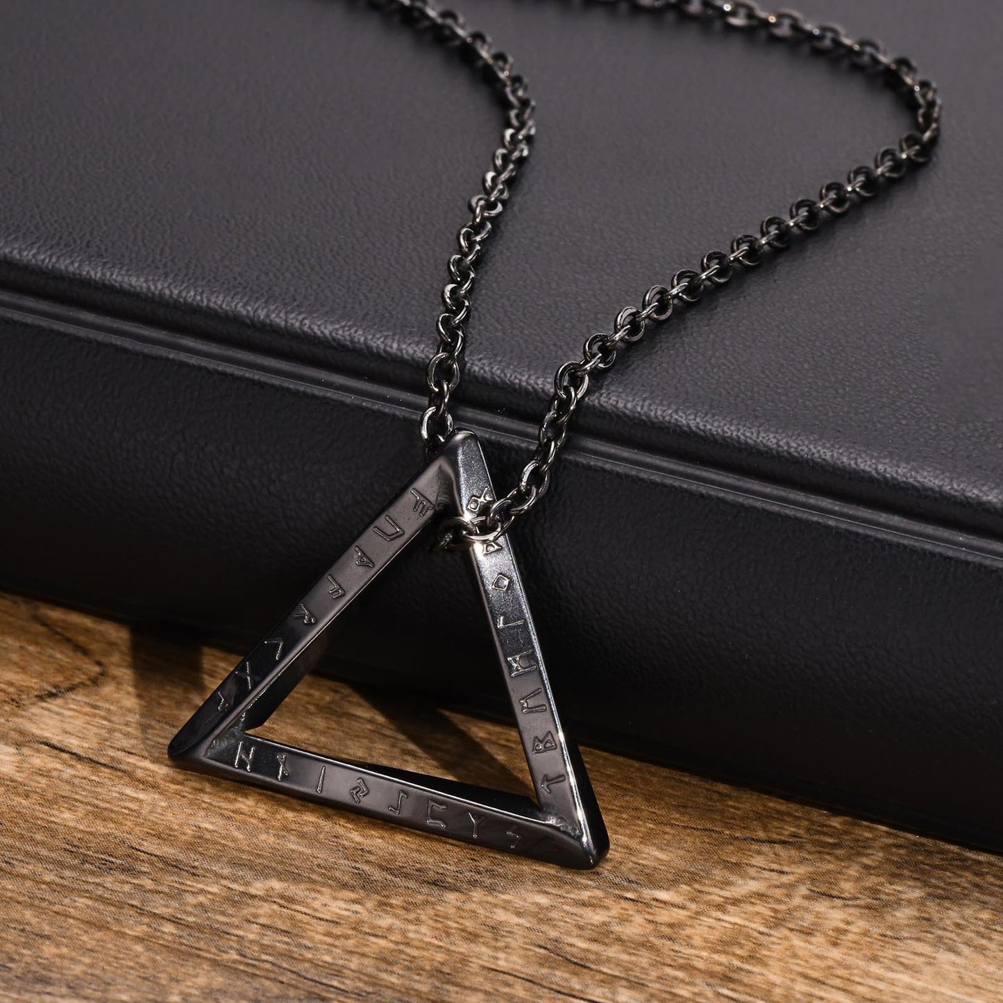 Men's Triangle Geometric Stainless Steel Pendant