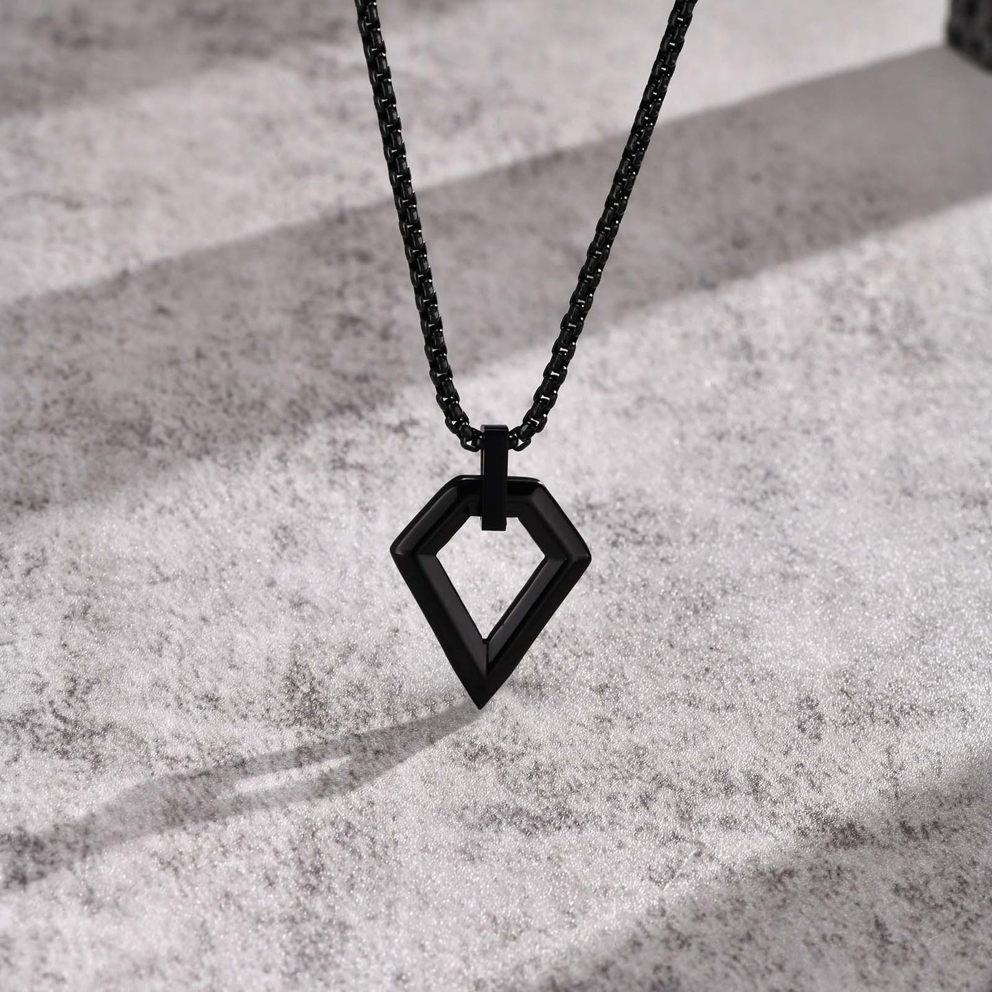 Men's Oval Stainless Steel Pendant