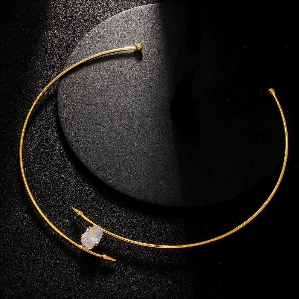 Zircon Collar Necklace