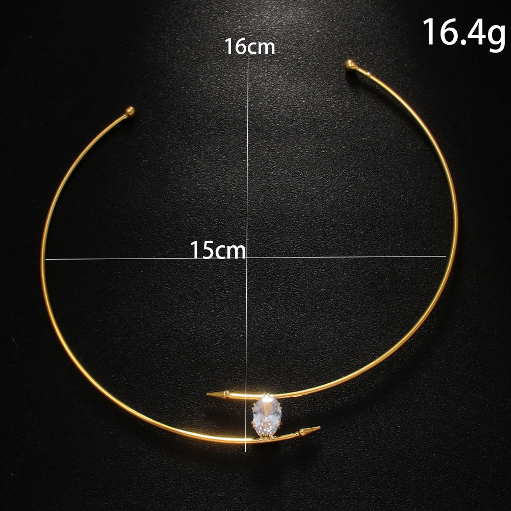Zircon Collar Necklace