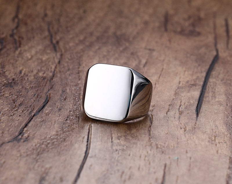Square Titanium Steel Ring
