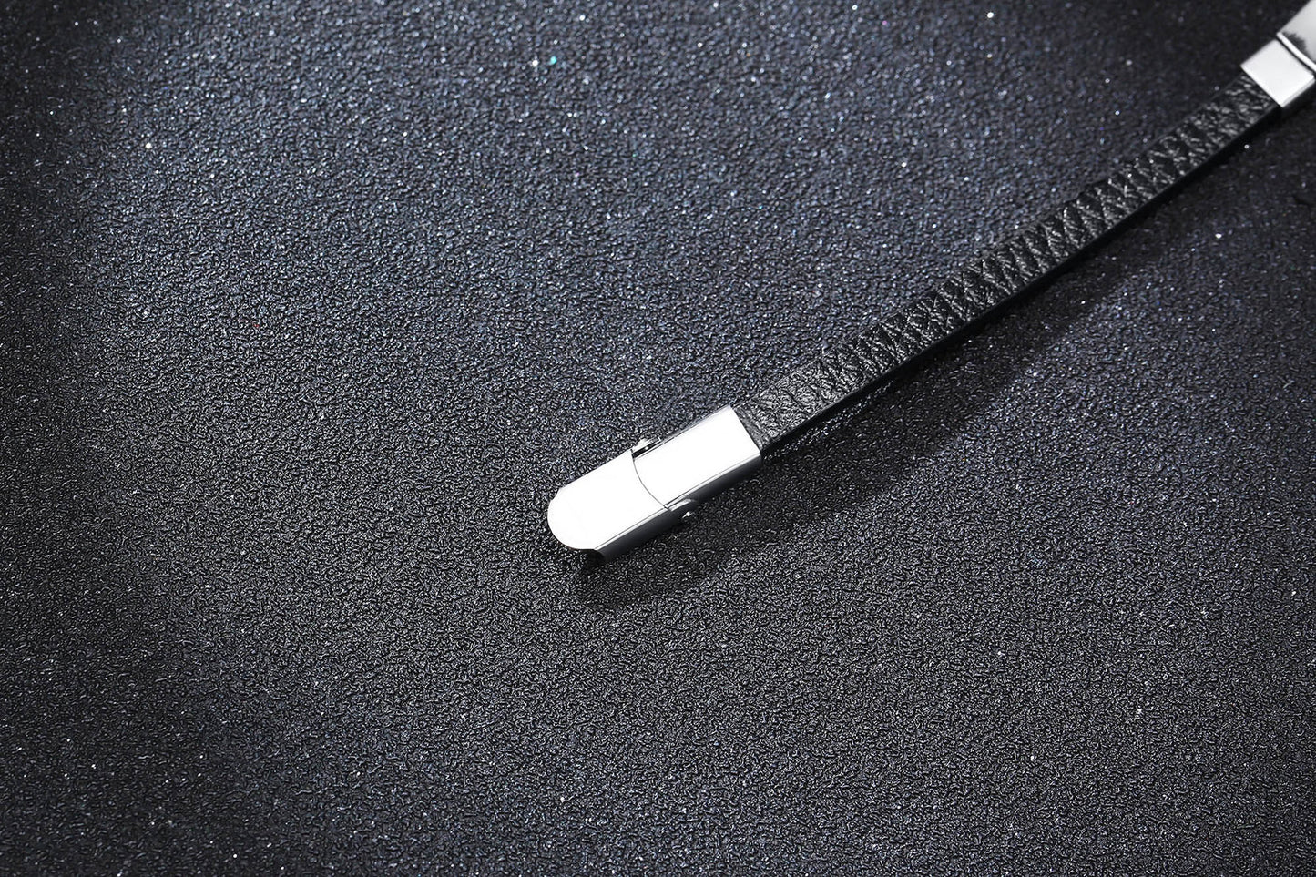 Stainless Steel Leather Bracelet