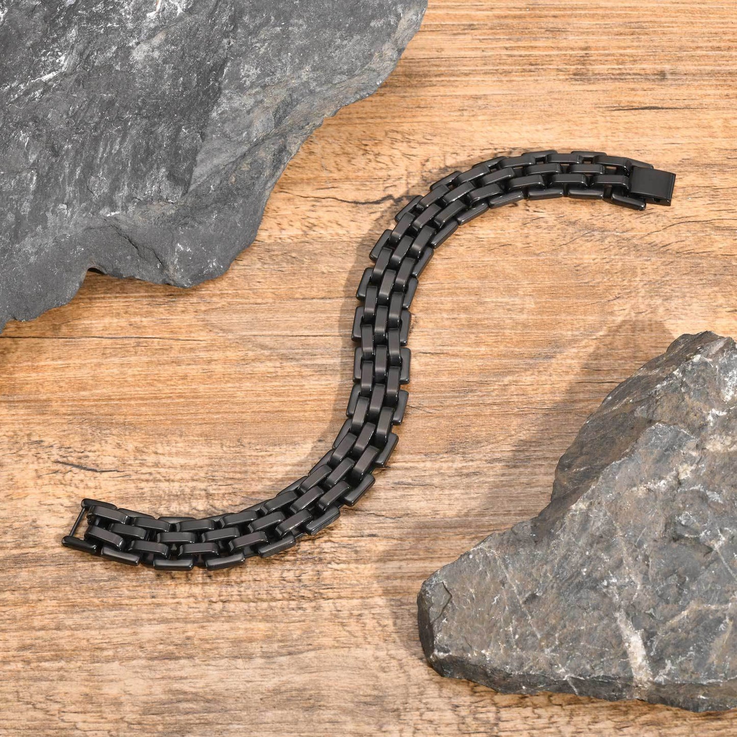 Men's Black Strap Bracelet