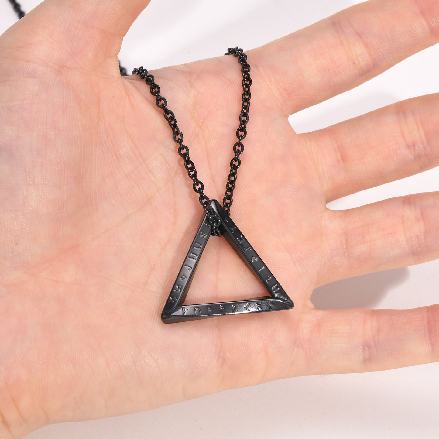 Men's Triangle Geometric Stainless Steel Pendant