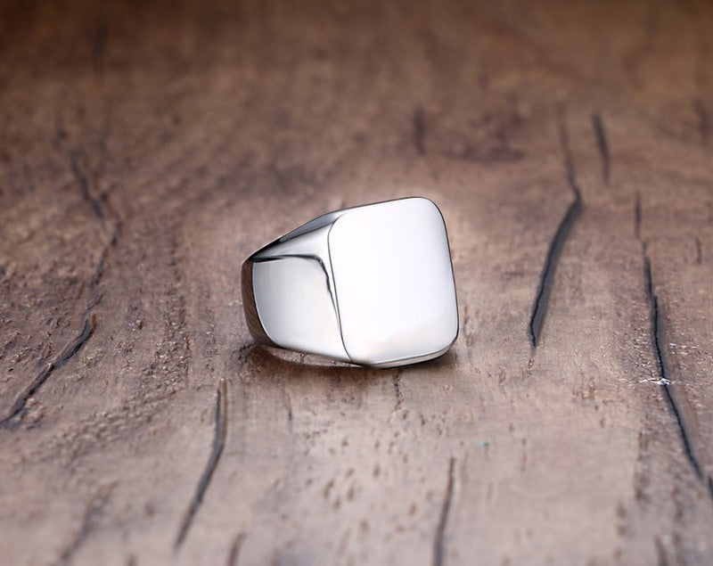 Square Titanium Steel Ring