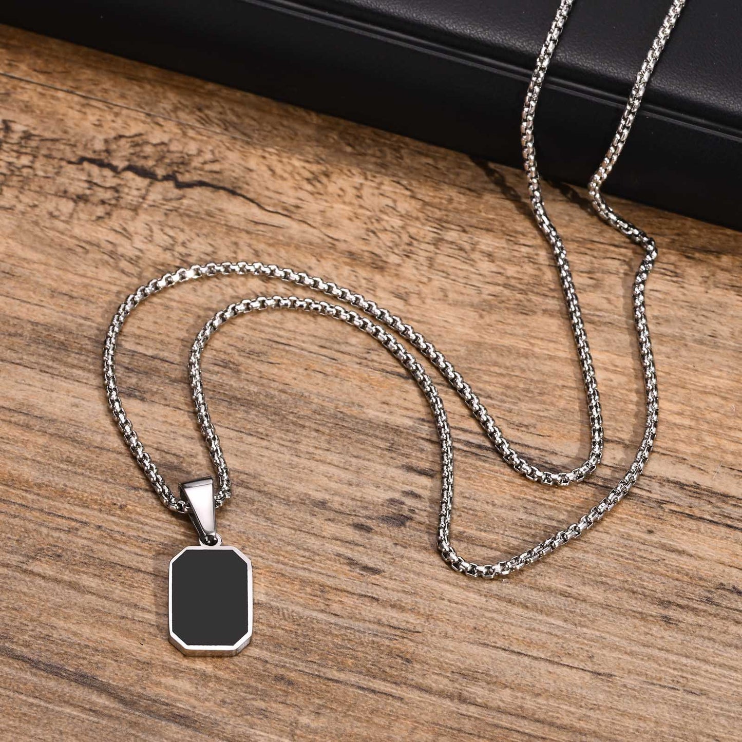Men's Epoxy Stainless Steel Pendant