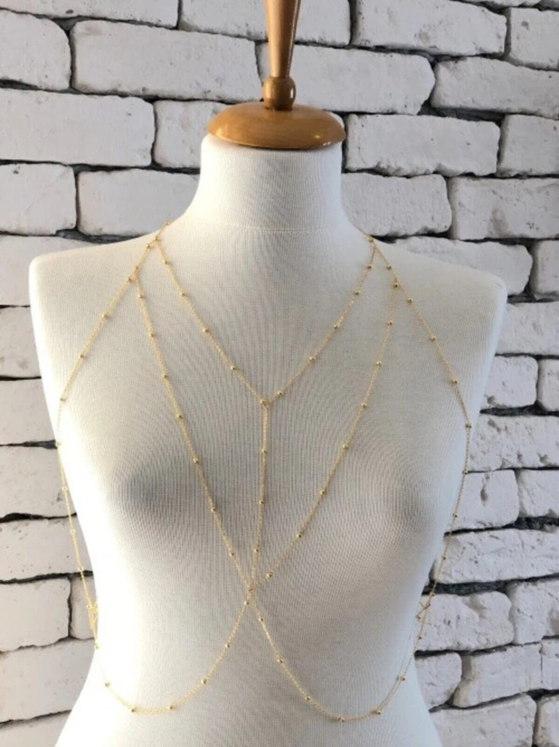 Women Body Chain Necklace Set