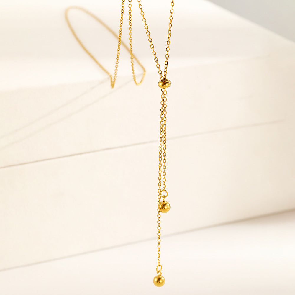 Tassel Cross-Border Stainless Steel Necklace
