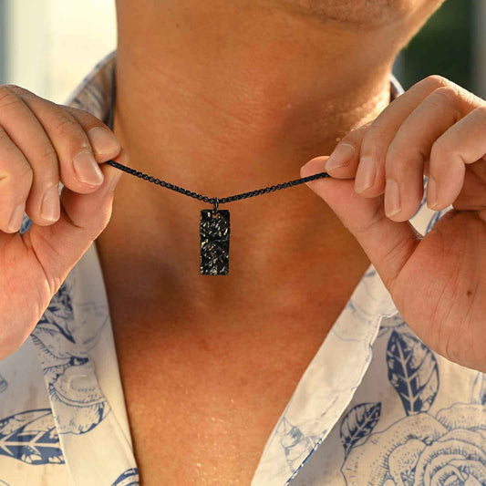 Stainless Steel Reversible Pleated Pendant