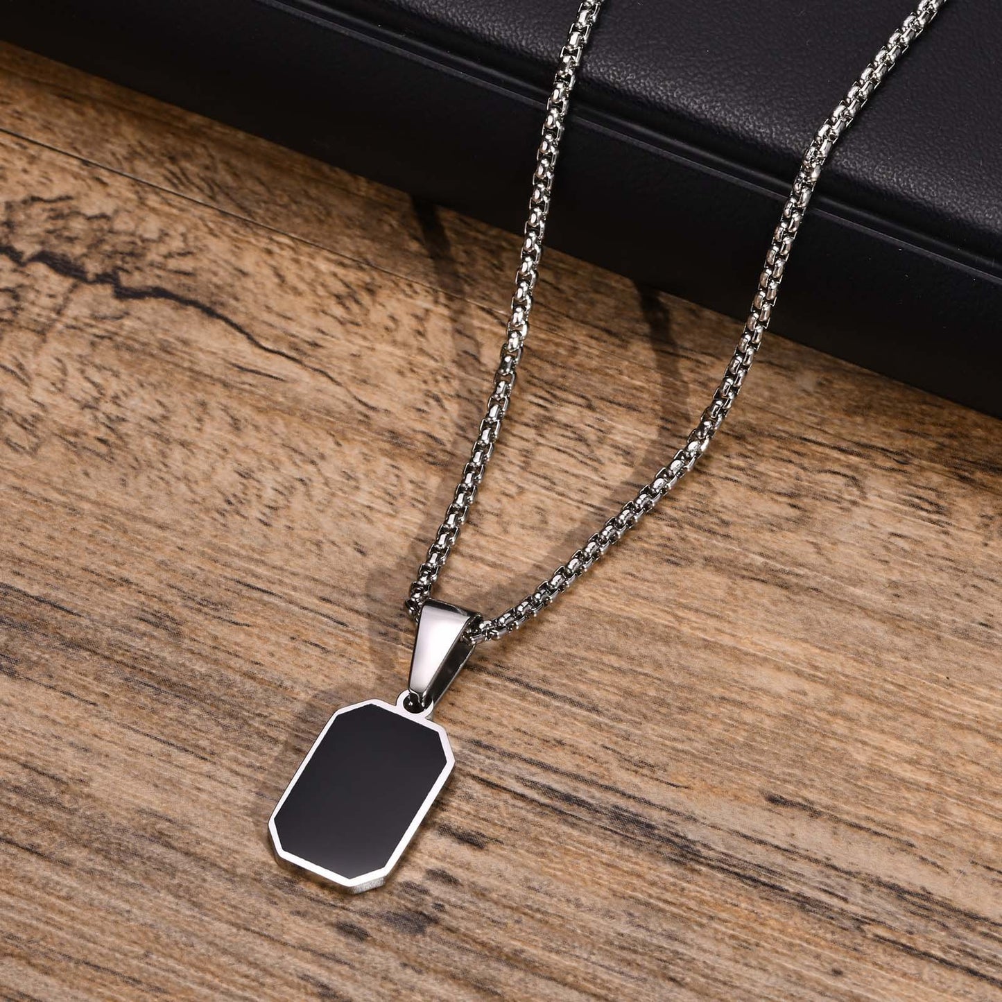 Men's Epoxy Stainless Steel Pendant