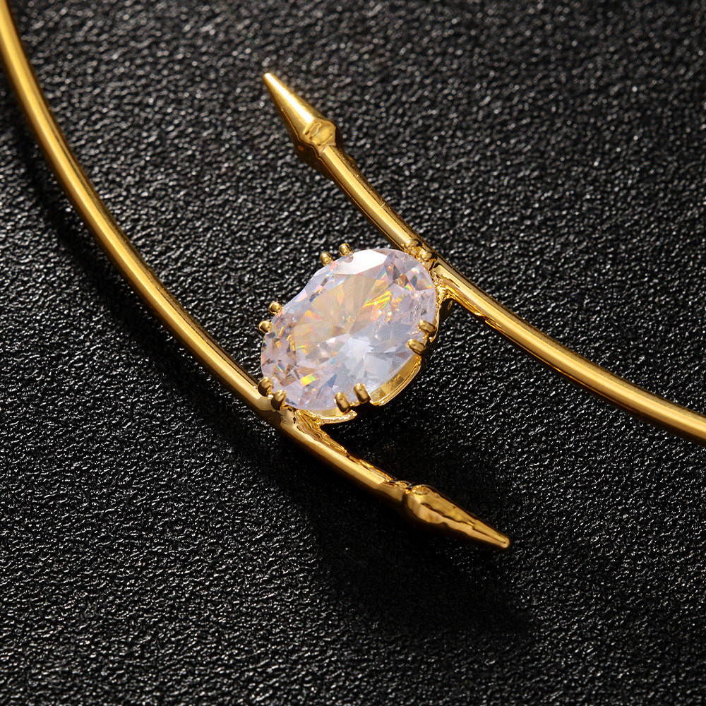 Zircon Collar Necklace