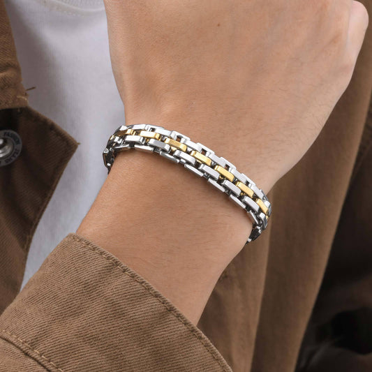 Multi Color Strap Stainless Steel Bracelet