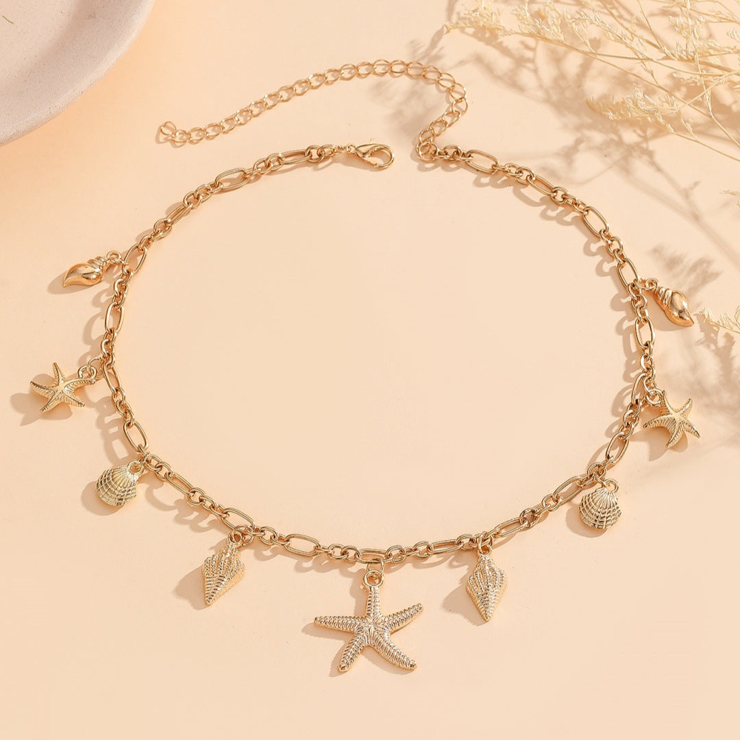 Starfish And Seashell Necklace