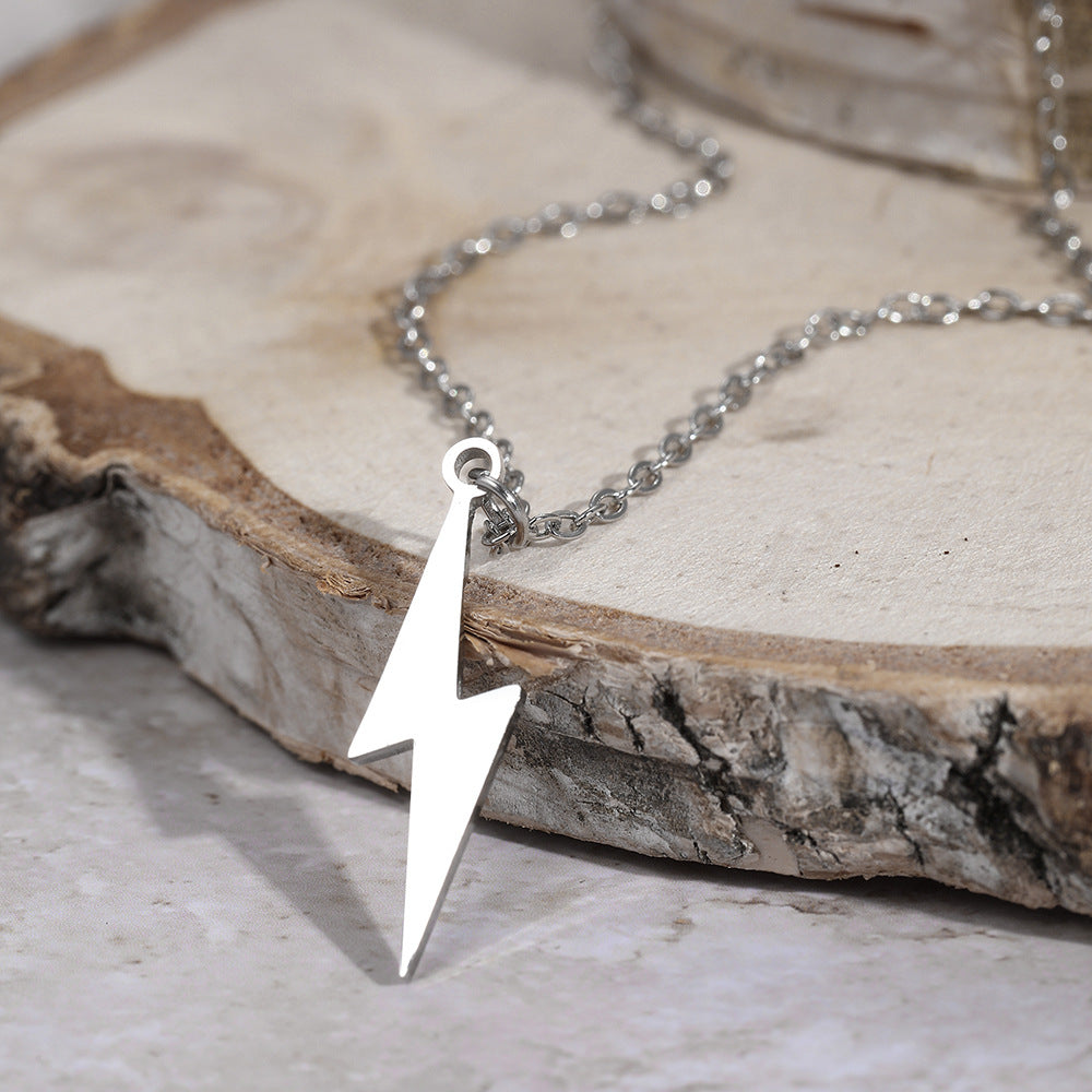 Men's Lightning Stainless Steel Pendant