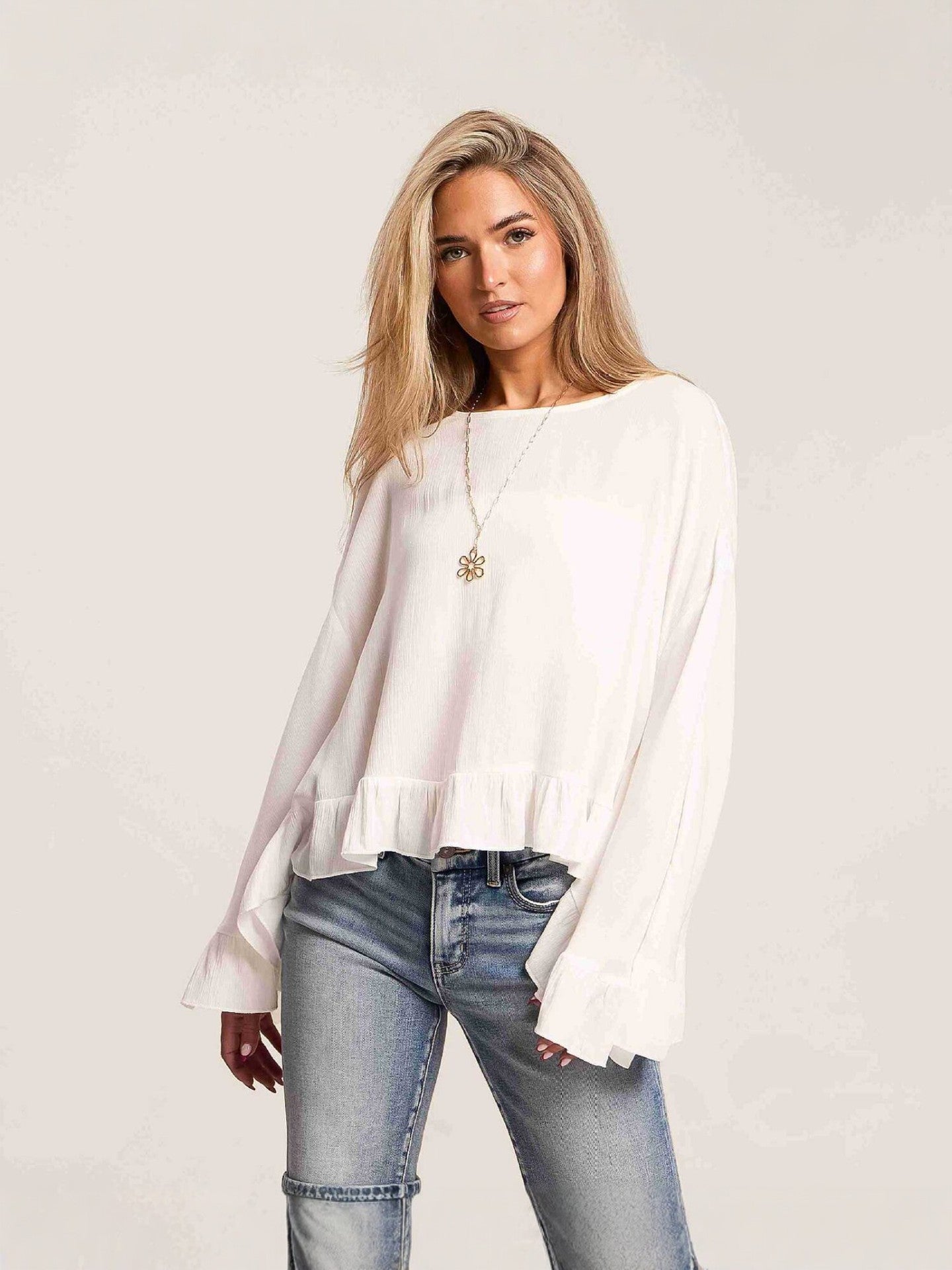 Cross-border ins loose long-sleeved T-shirt