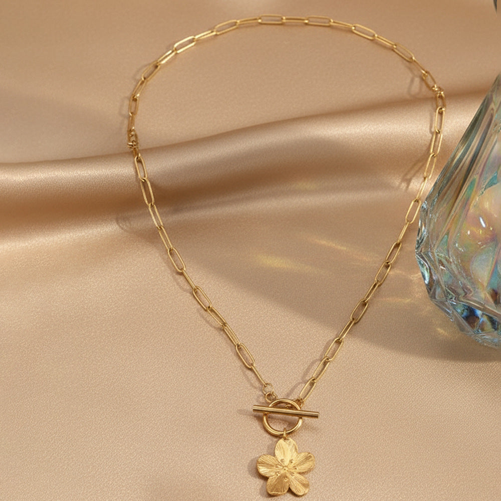 Stainless Steel Flower Pendant