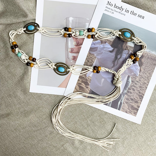Braided Brown Waist Chain