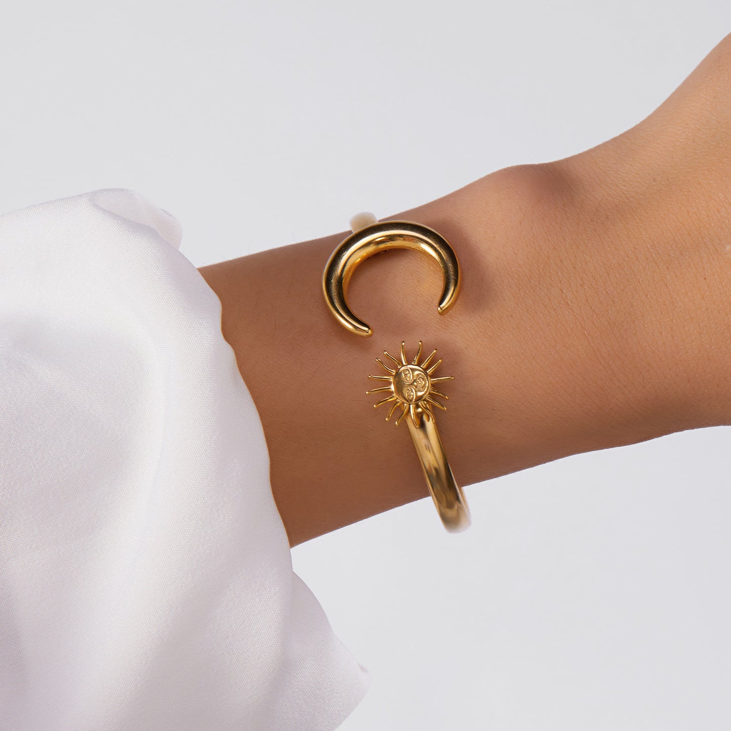 Moon Sunflower Stainless Steel Bracelet