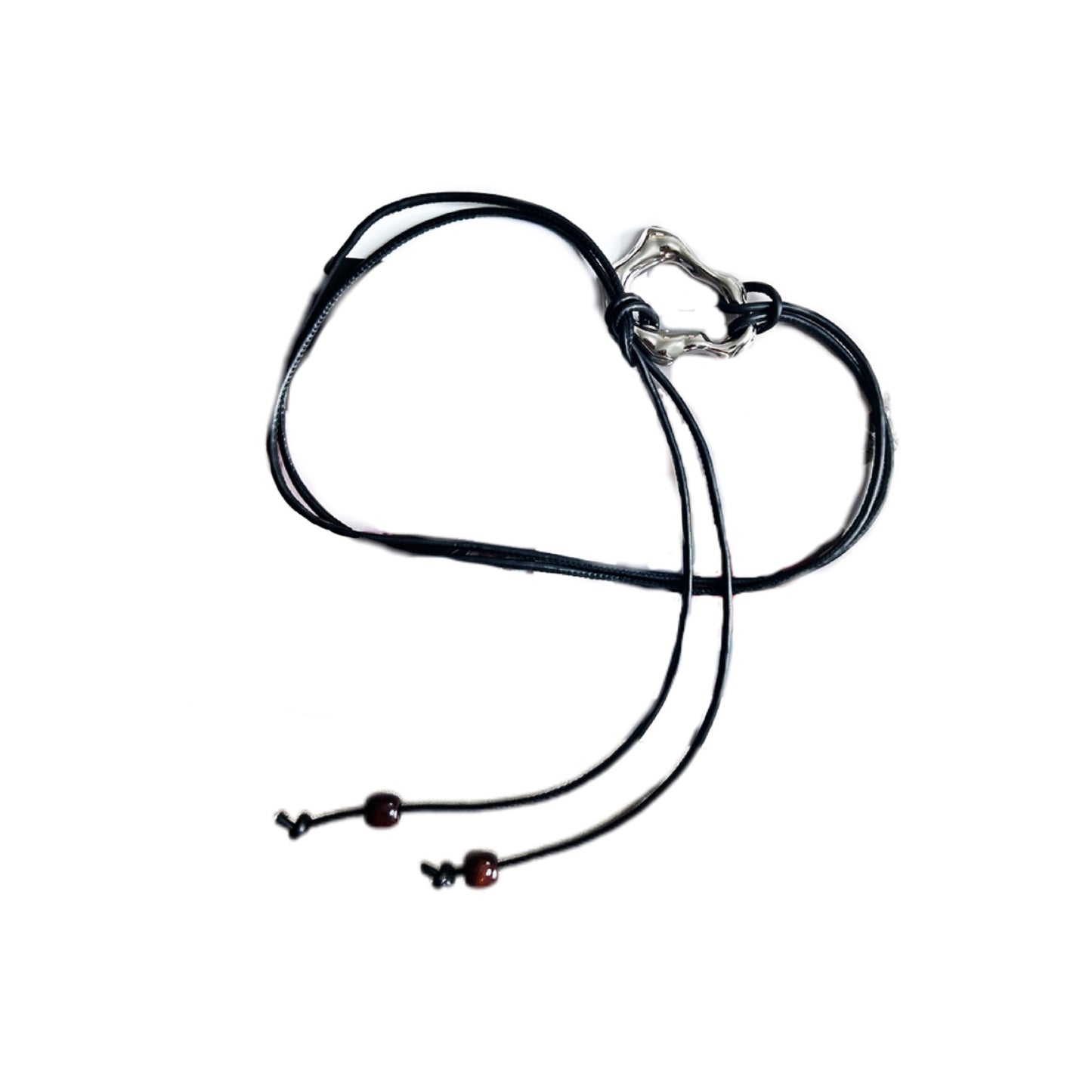 Knotted Small Leather Cord Belt