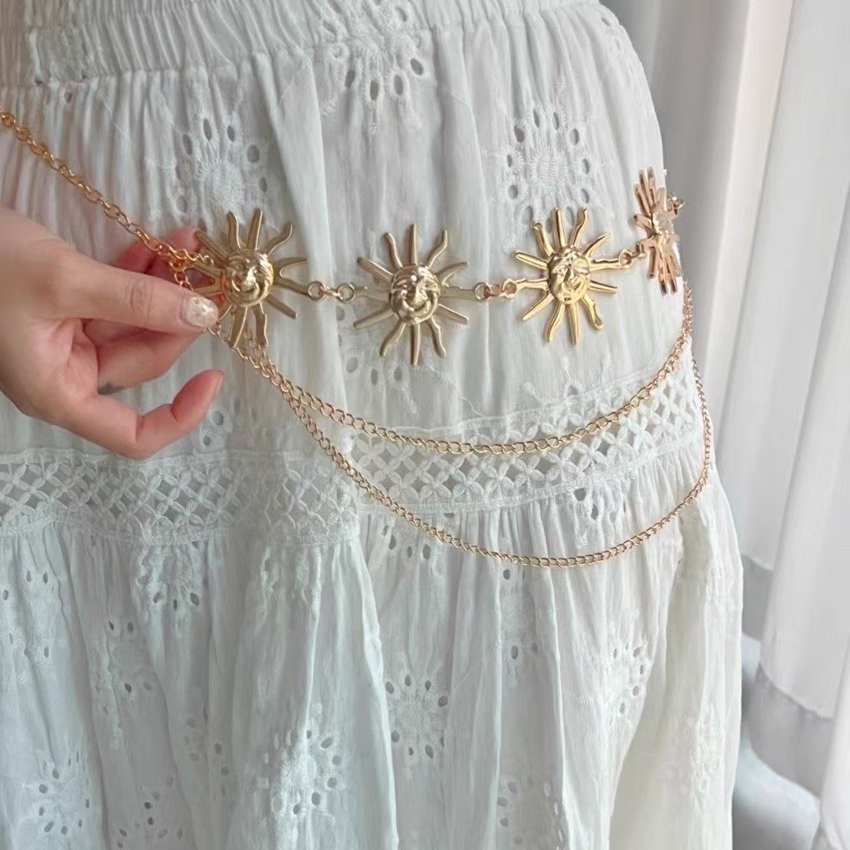 Golden Sunflower Waist Chain