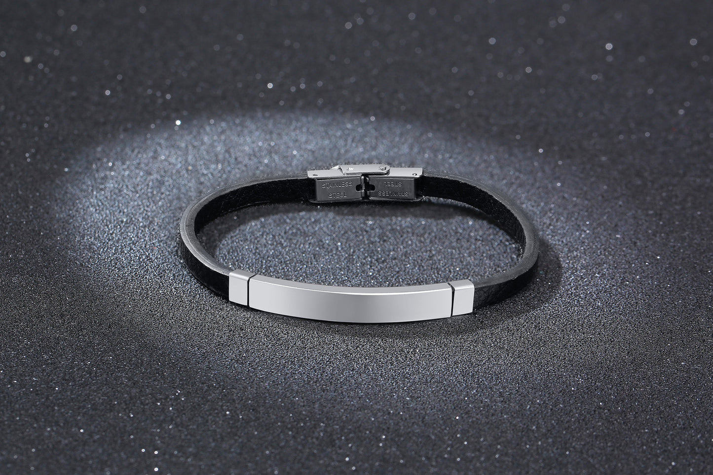 Stainless Steel Leather Bracelet